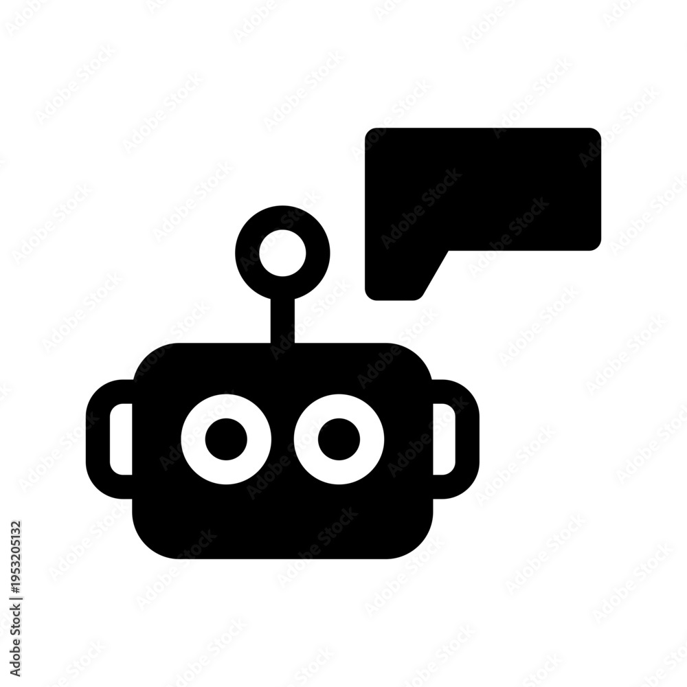 Fototapeta premium Chatbot Icon Vector Symbol Design Illustration
