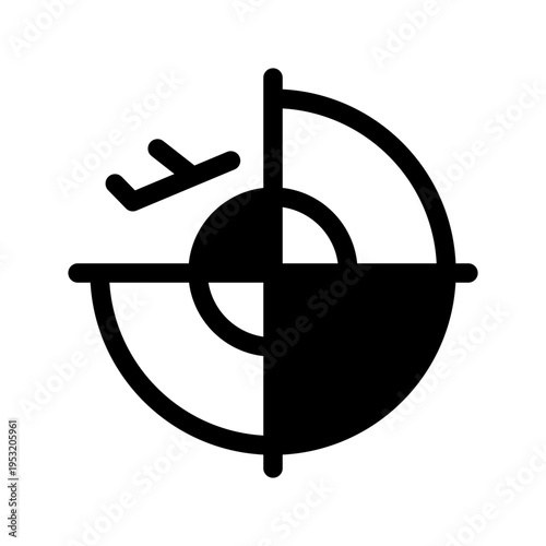 Radar Icon Vector Symbol Design Illustration