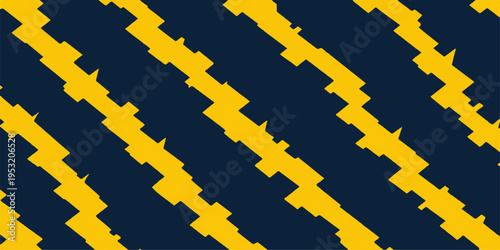 Yellow and blue grunge striped background with a diagonal vector pattern featuring colorful stars and arrows on textured paper for an artistic business banner design