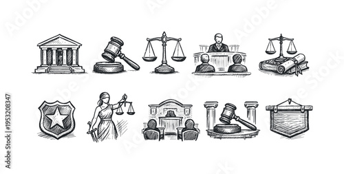 Law And Justice Icons