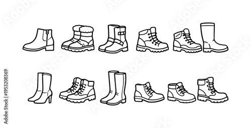 Footwear Collection Line Art
