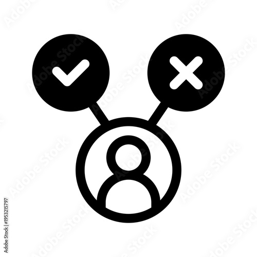 Decision Making Icon Vector Symbol Design Illustration