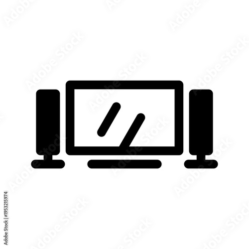 Home Cinema Icon Vector Symbol Design Illustration