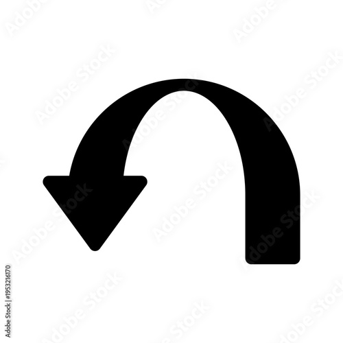 Obraz na plátně Return Arrow Icon Vector Symbol Design Illustration