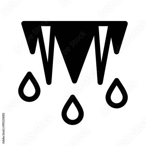 Icicle Icon Vector Symbol Design Illustration