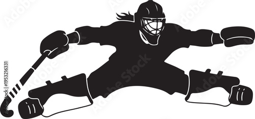 Field Hockey Player Silhouette Athlete Action Sports Stick Pose