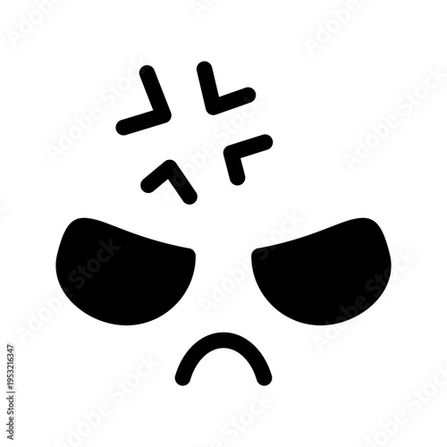 Angry Icon Vector Symbol Design Illustration
