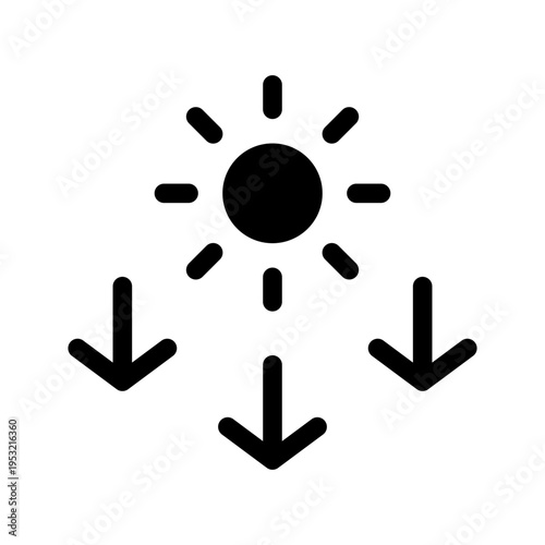 Uv Rays Icon Vector Symbol Design Illustration