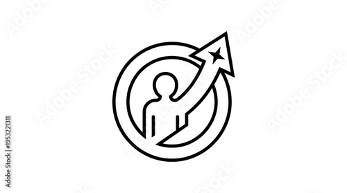 Career Growth And Success Icon