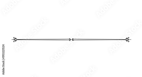 Elegant minimalist decorative line divider vector element featuring sparkling diamond ornaments on a simple clean white background, ideal for graphic design projects .