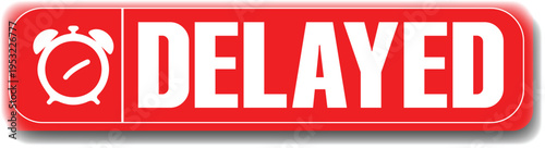 Delayed Concept, Flight, Transport, and Time Postponement Illustration, 4K Vector