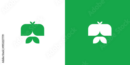 Nerdy guy with thick mustache logo