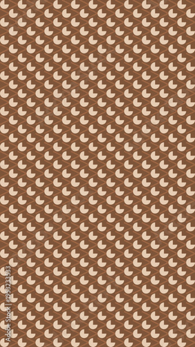 Wallpaper Mural Brown and Beige Crescent Moon Pattern vector illustration Torontodigital.ca