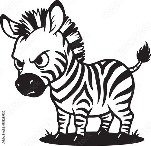 Zebra Foal Silhouette Baby Zebra Animal Cute Wildlife Safari Icon