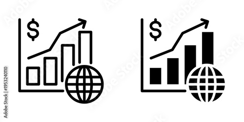Economy growth icon, element icon for design branding, print, and digital media