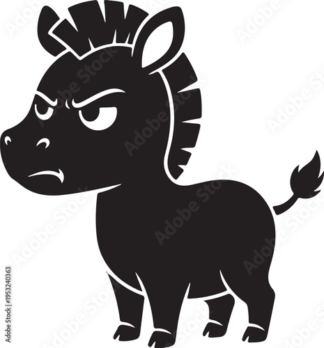 Zebra Foal Silhouette Baby Zebra Animal Cute Wildlife Safari Icon