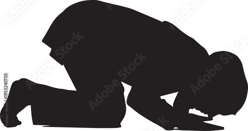 muslim woman praying while wearing hijab