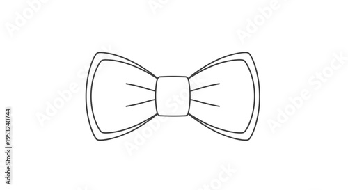 Simple Bow Tie Icon, Elegant Formal Accessory, Vector Graphic