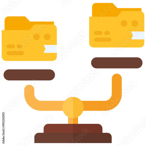 Comparative Flat Color Icon