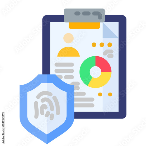 Biometric Data Flat Color Icon