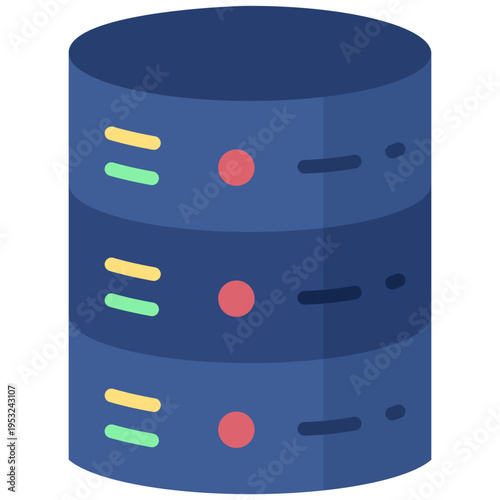 Server Flat Color Icon