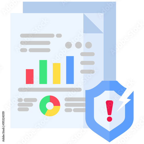 Data Breach Flat Color Icon