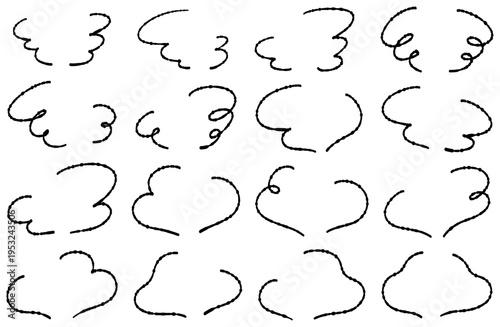 手書き吹き出しフレーム素材 ゆるくかわいい見出し装飾