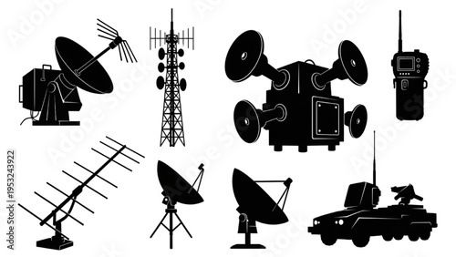 Diverse communication and signal technology elements antennas, radar, radio, and transmission systems