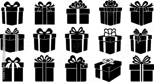 set of gift gifts vector