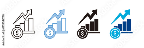 Profit    Icon Set Multiple Style Collection