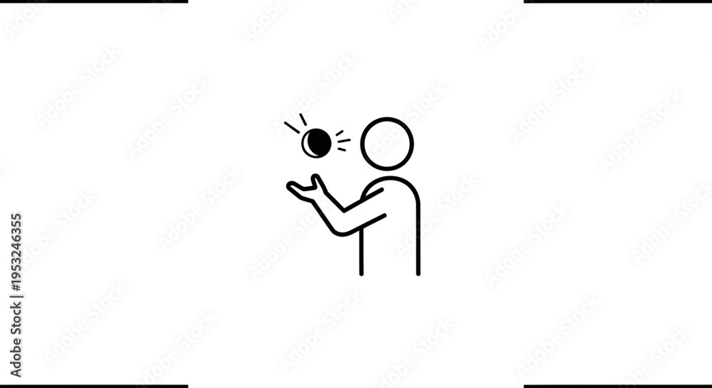 Fototapeta premium Person juggling sun and moon, representing balance, duality, and cosmic harmony
