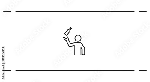 Person Juggling a Beer Bottle Icon