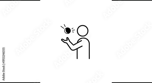 Person juggling sun and moon, representing balance, duality, and cosmic harmony