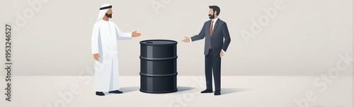 Oil Agreement: Two figures,...