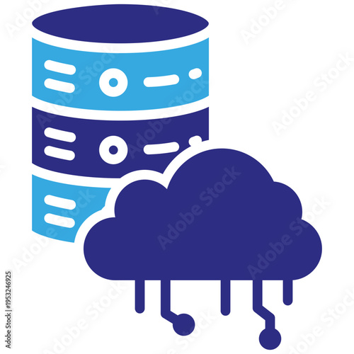 Storage Blue Duotone Glyph Icon