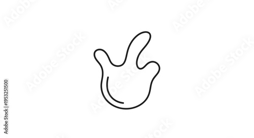 Dinosaur Footprint Icon, Cartoon Style, Simple Line Art, White Background