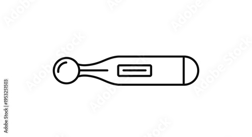 Digital Thermometer Icon, Medical Device, Health Care Symbol, Vector Illustration