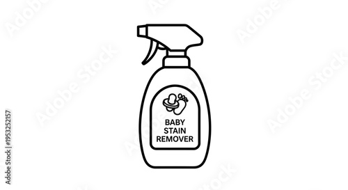Baby Stain Remover Spray Bottle Icon - Cleanliness and Care for Infants