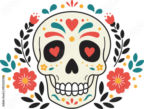 Watercolor dia de muertos skulls