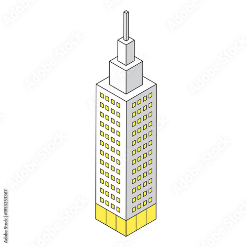 シンプルなオフィスビルのイラスト