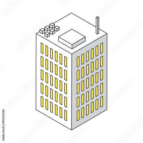 シンプルなオフィスビルのイラスト