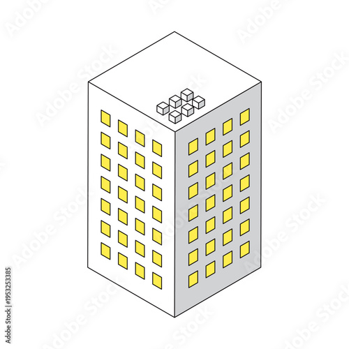 シンプルなオフィスビルのイラスト