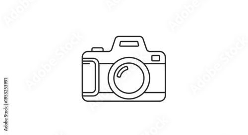 Minimalist Professional Photo Camera Vector Illustration for Graphic Design and Photography Apps