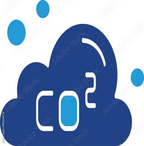 Carbon dioxide emissions in the form of clouds for ecology infographics, greenhouse effect