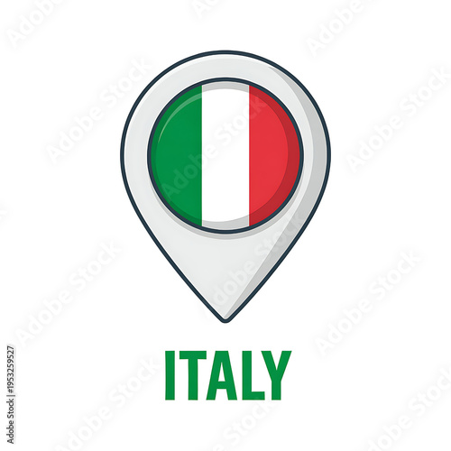 Free Download Explore Italy's Enchanting Beauty: Iconic Map Pin with National Flag Celebrating Italian Heritage, Art, Cuisine, and Landmarks for Wandering Travel Enthusiasts - GFXLoad