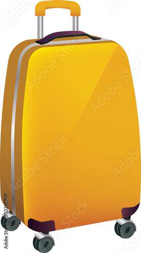 Suitcase with Luggage Isolated PNG Travel Bag Illustration