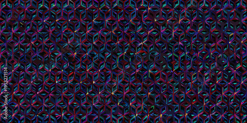 Abstract geometric pattern with vibrant blue purple and pink hues
