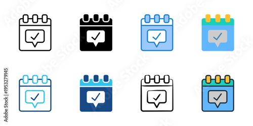 Save the date icons set multiple style collection. Editable stroke 
