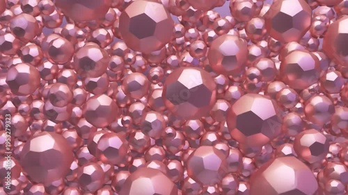 Shiny pink metallic balls background texture reflective