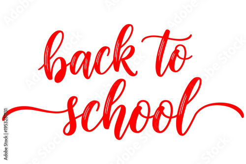 Back to school seasonal typographic phrase.